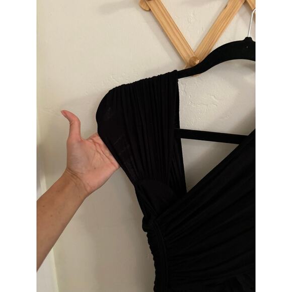 Anthropologie Black One-Shoulder Mini Dress - Picture 7 of 12